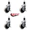 Service Caster 4 Inch Thermoplastic Wheel 1-7/8 Inch Expanding Stem Caster with Brakes, 4PK SCC-EX05S410-TPRS-SLB-178-4 - alternate 3